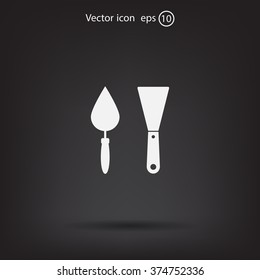 trowel icon, vector illustration. Flat design style