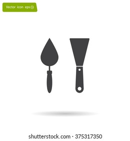 trowel icon, vector illustration. Flat design style