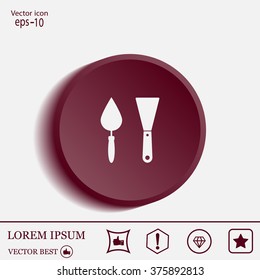 trowel icon, vector illustration. Flat design style