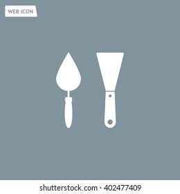 trowel icon, vector illustration. Flat design style