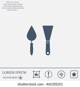 trowel icon, vector illustration. Flat design style