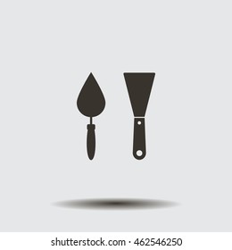 trowel icon, vector illustration. Flat design style