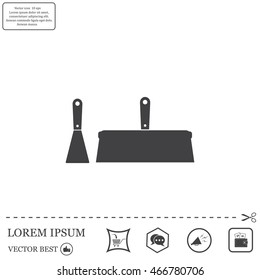 trowel icon, vector illustration. Flat design style