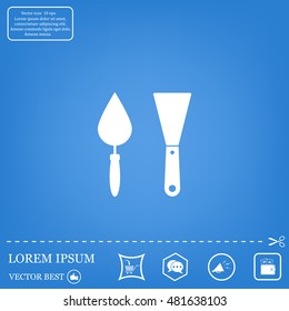 trowel icon, vector illustration. Flat design style