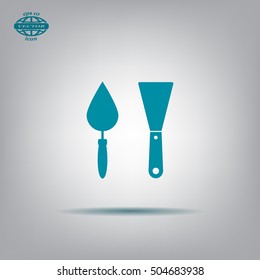 trowel icon, vector illustration. Flat design style
