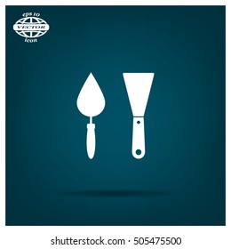 trowel icon, vector illustration. Flat design style