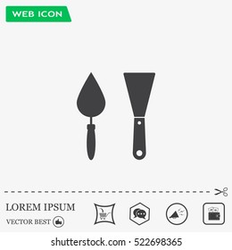 trowel icon, vector illustration. Flat design style