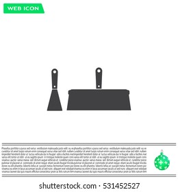 trowel icon, vector illustration. Flat design style