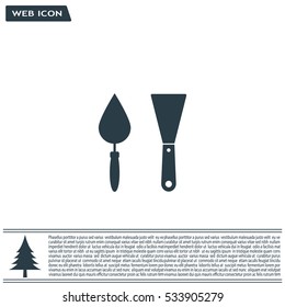 trowel icon, vector illustration. Flat design style