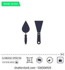 trowel icon, vector illustration. Flat design style