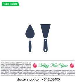 trowel icon, vector illustration. Flat design style