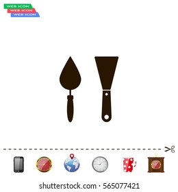 trowel icon, vector illustration. Flat design style