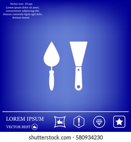 trowel icon, vector illustration. Flat design style