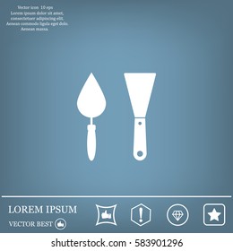 trowel icon, vector illustration. Flat design style