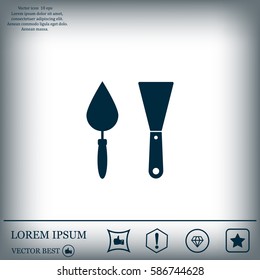 trowel icon, vector illustration. Flat design style