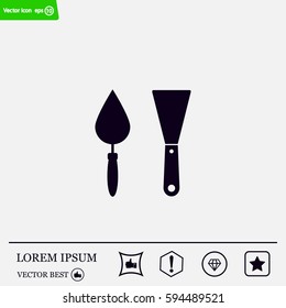 trowel icon, vector illustration. Flat design style