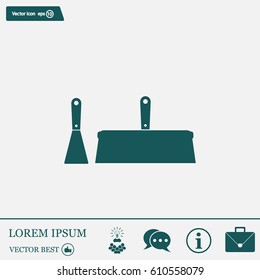 trowel icon, vector illustration. Flat design style