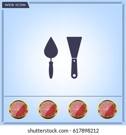 trowel icon, vector illustration. Flat design style