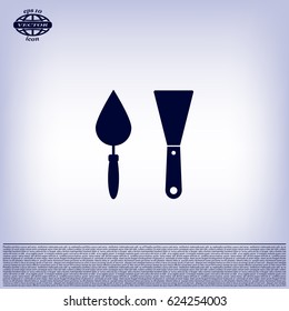 trowel icon, vector illustration. Flat design style