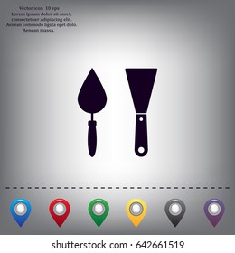 trowel icon, vector illustration. Flat design style