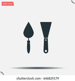 trowel icon, vector illustration. Flat design style