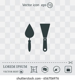 trowel icon, vector illustration. Flat design style