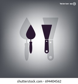 trowel icon, vector illustration. Flat design style