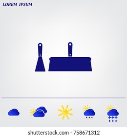 trowel icon, vector illustration. Flat design style