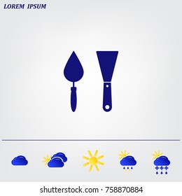 trowel icon, vector illustration. Flat design style