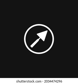trowel icon. Vector illustration for graphic design, Web, UI, app