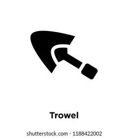 Trowel icon vector isolated on white background, logo concept of Trowel sign on transparent background, filled black symbol