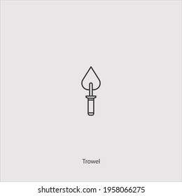 trowel icon vector isolated on white background
