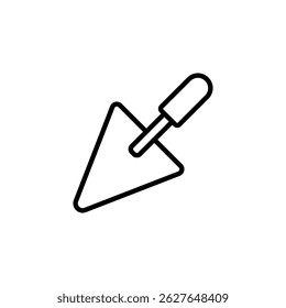 Trowel icon vector. in line style design on white background. vector illustration
