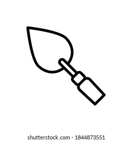 Estilo de contorno vectorial de icono de trowel.