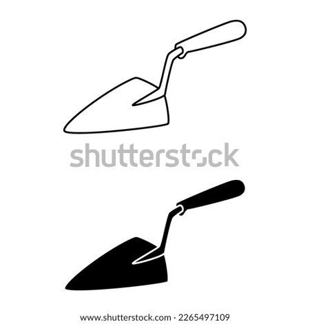 Trowel icon vector. Putty knife illustration sign. spatula symbol or logo.  Stock foto © 