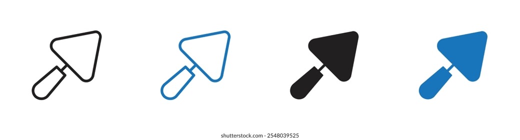 Trowel icon Vector set outline