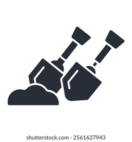 trowel icon. vector.Editable stroke.linear style sign for use web design,logo.Symbol illustration.