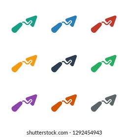 trowel icon white background. Editable filled trowel icon from construction. Trendy trowel icon for web and mobile.