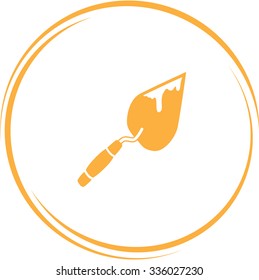 trowel. Internet button. Vector icon.