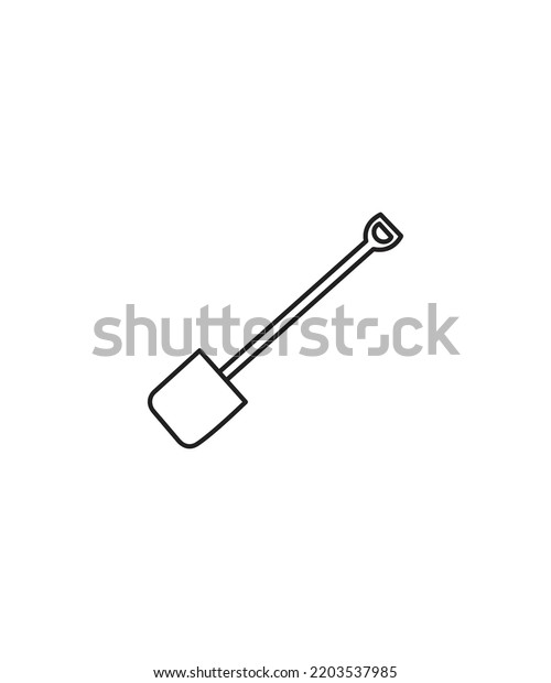 Trowel Line Art Vector Construction Tool Stock Vector (Royalty Free