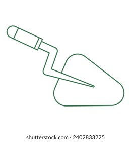 Arte de línea de trowel. Ilustración vectorial con tema agrícola y estilo vectorial de línea. Elemento vector modificable.