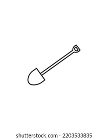 Trowel line art vector. Trowel outline vector icon isolated on white background. Working tool vector. line art. coloring sheet for kids. 