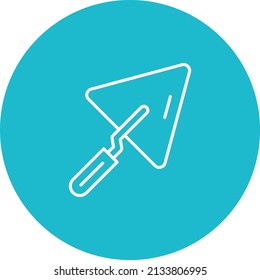 Trowel line circle icon vector image. Can also be used for web apps, mobile apps and print media.