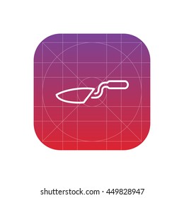 trowel line icon