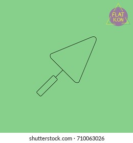 trowel line icon