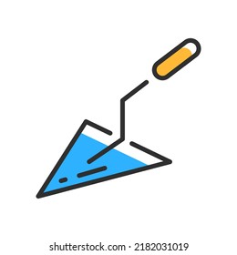 Trowel line icon. Build object. Vector illustration concept