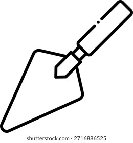 Trowel Line Icon, Construction Tool