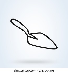 trowel line icon. simple flat vector icon illustration. outline line symbol 