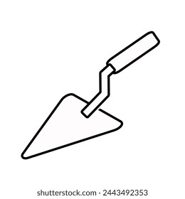Trowel line icon vector flat design isolated on white background.