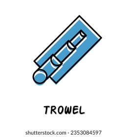 Trowel logo. Icon of trowel. Stock vector.